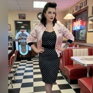 Pink Ladies Grease Costume Jacket Adult Plus Size L